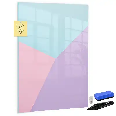 Glazen magneetbord met decoratieve print pastelpatroon