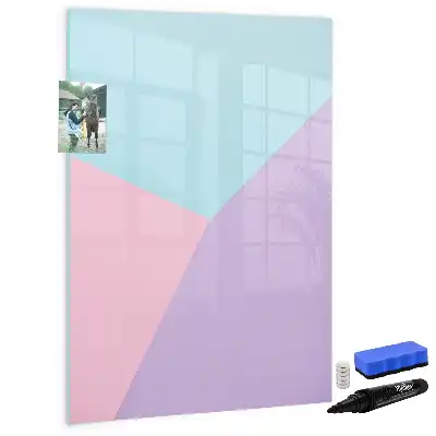 Glazen magneetbord met decoratieve print pastelpatroon