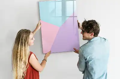 Glazen magneetbord met decoratieve print pastelpatroon