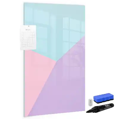 Glazen magneetbord met decoratieve print pastelpatroon
