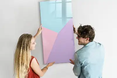 Glazen magneetbord met decoratieve print pastelpatroon