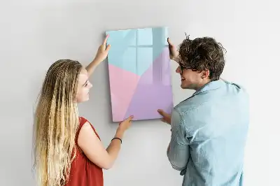 Glazen magneetbord met decoratieve print pastelpatroon
