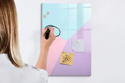 Glazen magneetbord met decoratieve print pastelpatroon