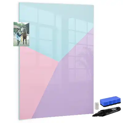 Glazen magneetbord met decoratieve print pastelpatroon