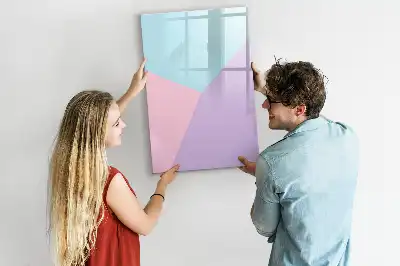 Glazen magneetbord met decoratieve print pastelpatroon