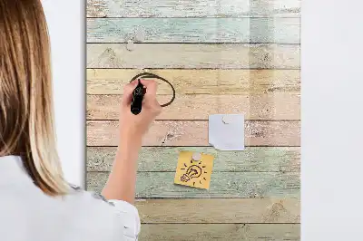 Magnetisch memobord van glas pastelkleurige wandmontage