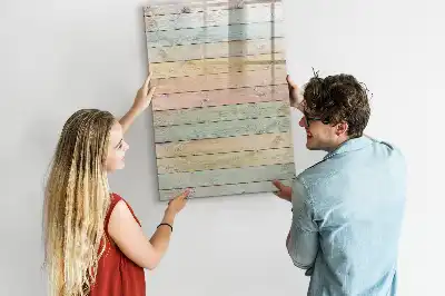 Magnetisch memobord van glas pastelkleurige wandmontage