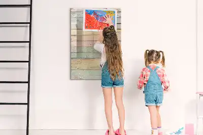 Magnetisch memobord van glas pastelkleurige wandmontage