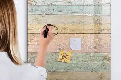 Magnetisch memobord van glas pastelkleurige wandmontage