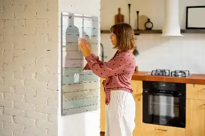 Magnetisch memobord van glas pastelkleurige wandmontage