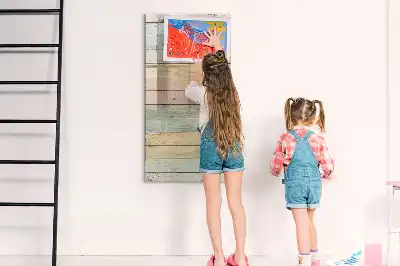 Magnetisch memobord van glas pastelkleurige wandmontage