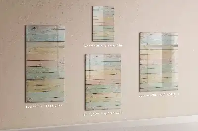 Magnetisch memobord van glas pastelkleurige wandmontage