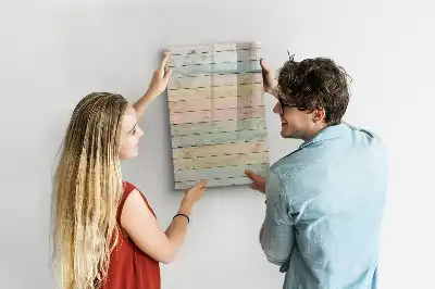 Magnetisch memobord van glas pastelkleurige wandmontage