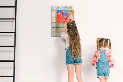 Magnetisch memobord van glas pastelkleurige wandmontage