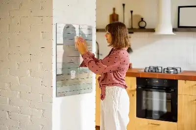 Magnetisch memobord van glas pastelkleurige wandmontage