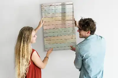 Magnetisch memobord van glas pastelkleurige wandmontage