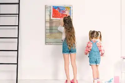 Magnetisch memobord van glas pastelkleurige wandmontage