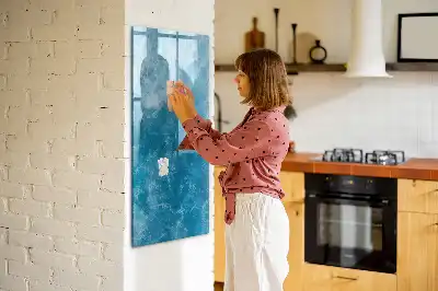 Magnetisch glazen memobord voor aan de muur met afbeelding van een oceaan