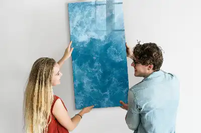 Magnetisch glazen memobord voor aan de muur met afbeelding van een oceaan