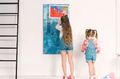 Magnetisch glazen memobord voor aan de muur met afbeelding van een oceaan
