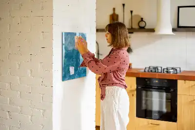 Magnetisch glazen memobord voor aan de muur met afbeelding van een oceaan