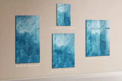 Magnetisch glazen memobord voor aan de muur met afbeelding van een oceaan