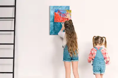 Magnetisch glazen memobord voor aan de muur met afbeelding van een oceaan