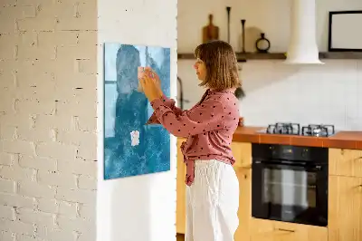 Magnetisch glazen memobord voor aan de muur met afbeelding van een oceaan
