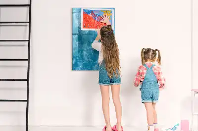 Magnetisch glazen memobord voor aan de muur met afbeelding van een oceaan