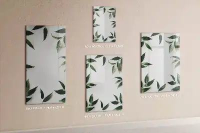 Glazen magneetbord met print van groene bladeren