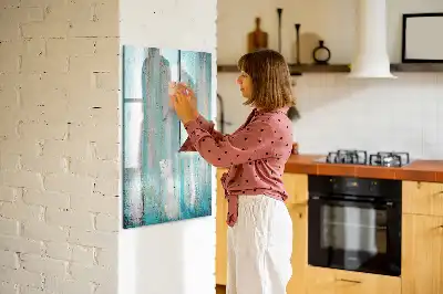 Magnetisch memobord van glas in vintage houtstijl