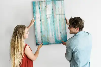 Magnetisch memobord van glas in vintage houtstijl