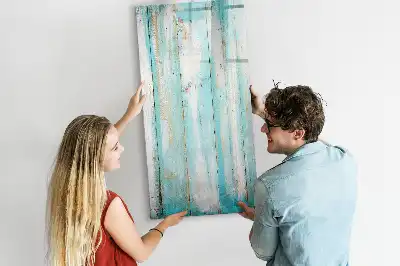 Magnetisch memobord van glas in vintage houtstijl