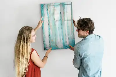 Magnetisch memobord van glas in vintage houtstijl