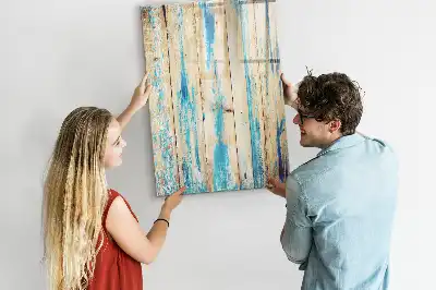 Glazen magneetbord met print van antiek hout