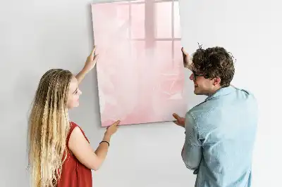 Glazen magneetbord met decoratieve rozenprint