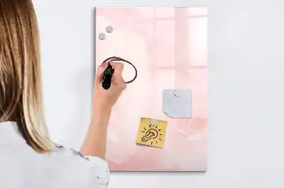 Glazen magneetbord met decoratieve rozenprint