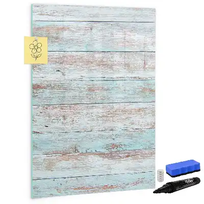 Magnetisch memobord van glas voor aan de muur in pastelkleuren