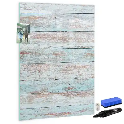 Magnetisch memobord van glas voor aan de muur in pastelkleuren