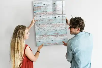Magnetisch memobord van glas voor aan de muur in pastelkleuren