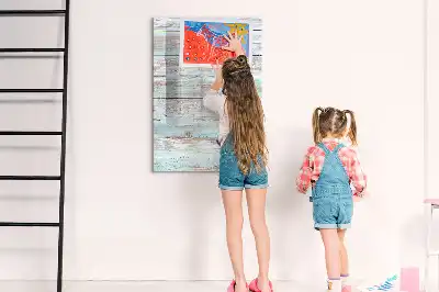Magnetisch memobord van glas voor aan de muur in pastelkleuren