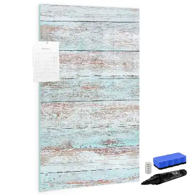 Magnetisch memobord van glas voor aan de muur in pastelkleuren
