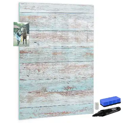 Magnetisch memobord van glas voor aan de muur in pastelkleuren