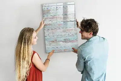 Magnetisch memobord van glas voor aan de muur in pastelkleuren