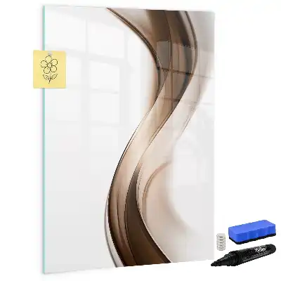Glazen magneetbord met decoratieve print golf abstractie