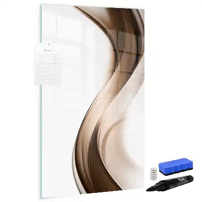 Glazen magneetbord met decoratieve print golf abstractie