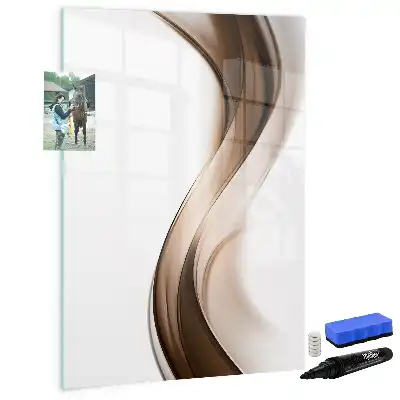 Glazen magneetbord met decoratieve print golf abstractie