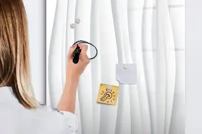 Magnetisch glazen memobord voor aan de muur met abstracte lijnen