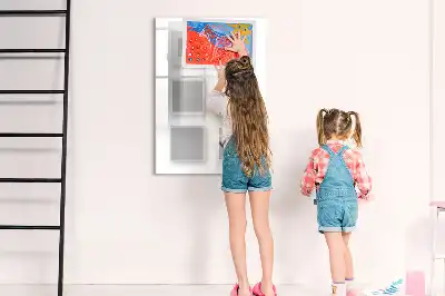 Glazen magneetbord met decoratieve print