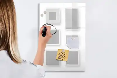 Glazen magneetbord met decoratieve print